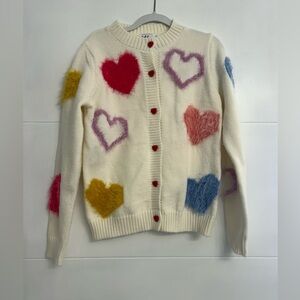 Lola & The Boys cardigan with heart design.  Very soft fabric.  Worn once.